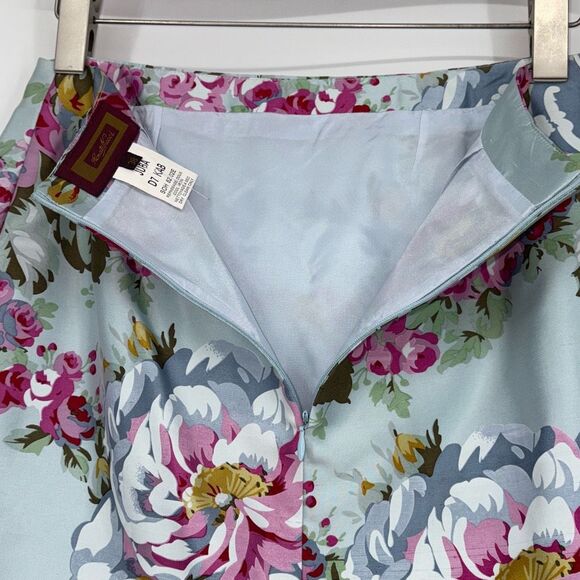 Renato Nucci Vintage Silk Floral 90s Pencil Skirt Knee Length size US 4 EU‎ 38 - Picture 4 of 9